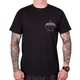 T-shirt Black Heart Orange Chopper ∙ 100% bawełna ∙ krótki rękaw ∙ okrągły dekolt ∙ rebeliancki nadruk moto ∙ dla motocyklistów - Czarny