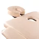 Stół do masażu inSPORTline Japane ∙ składany drewniany ∙ regulacja wysokości 60–85 cm ∙ nośność 250 kg - Biało-pomarańczowy