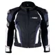 Męska skórzana kurtka motocyklowa W-TEC Velocity - Czarny-fluo - Czarno-niebieski