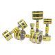 Hantle jednoręczne chromowane inSPORTline Yellsteel 5-14 kg ∙ z metalu chromowanego ∙ ochrona TPR ∙ antypoślizgowy chwyt