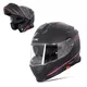 Kask motocyklowy szczękowy z blendą W-TEC Venero - Błyszczący biały - Rosanero