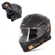 Kask motocyklowy szczękowy z blendą W-TEC Venero - Błyszczący biały - Glossy Black-Gold