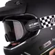 Gogle motocyklowe w stylu retro vintage W-TEC Chesster - szachownica