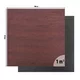 Mata ochronna inSPORTline Luxteko Flat 100x100x1,5 cm ∙ do ciężkich maszyn i hantli ∙ design drewno/marmur ∙ wysoka gęstość ∙ tłumi hałas - drewno