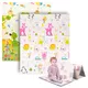 Składana mata dla dziecka inSPORTline Michlino 180x160x1,2 cm ∙ z motywem ∙ pianka XPE ∙ antypoślizgowa ∙ certyfikat EN 71 ∙ torba w zestawie - Miasto/Wieloryby - Zwierzęta abc/Zwierzęta łąka