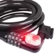 Zapięcie rowerowe, zamek szyfrowy W-TEC Bahrand 12*1800mm ze światłem LED