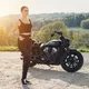Damskie legginsy motocyklowe W-TEC Noposum z aramidem - Czarny