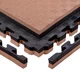Mata puzzle fitness tatami na podłogę ochronna inSPORTline Malmeida 100x100x4 cm - szaro-czarny, wzór słomkowy - mousse mousse-czarny, wzór 5 pasków