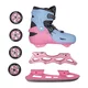 Regulowane rolki / wrotki / łyżwy 4w1 inSPORTline Fourtuna ∙ ABEC-7 ∙ unisex ∙ MicroLock ∙ AdjusTouch ∙ Safety Ankle