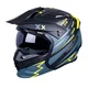 Kask motocyklowy modułowy W-TEC Badalone Graphic ∙ zapięcie mikrometryczne ∙ miejsce na interkom ∙ zdejmowana szczęka - matowy czarno-żółty