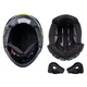 Kask motocyklowy modułowy W-TEC Badalone Graphic ∙ zapięcie mikrometryczne ∙ miejsce na interkom ∙ zdejmowana szczęka - matowy czarno-żółty