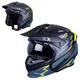 Kask motocyklowy modułowy W-TEC Badalone Graphic ∙ zapięcie mikrometryczne ∙ miejsce na interkom ∙ zdejmowana szczęka - matowy czarno-żółty - matowy czarno-żółty