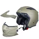 Kask motocyklowy modułowy W-TEC Badalone Army ∙ 3w1 ∙ waga 1250 g ∙ skorupa ABS ∙ blenda przeciwsłoneczna - beżowy matowy