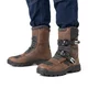 Buty motocyklowe W-TEC Lougamax CE ∙ skóra naturalna ∙ certyfikat CE ∙ wodoodporne ∙ ochraniacze kostek - Czarny