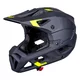 Kask downhillowy full face W-TEC Calheto ∙ odpinany regulowany daszek ∙ wentylacja 16 otworów ∙ wyjmowana wyściółka - Czarno-srebrny - Black Neon
