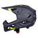 Kask downhillowy full face W-TEC Calheto ∙ odpinany regulowany daszek ∙ wentylacja 16 otworów ∙ wyjmowana wyściółka - Czarno-srebrny