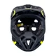 Kask downhillowy full face W-TEC Calheto ∙ odpinany regulowany daszek ∙ wentylacja 16 otworów ∙ wyjmowana wyściółka - Czarno-srebrny