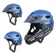 Kask Downhill na rower motor enduro  W-TEC Estreito - Matt Metal - Matowy Niebieski