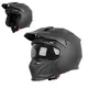 Kask motocyklowy modułowy W-TEC Badalone ∙ 3w1 ∙ zdejmowany daszek ∙ osłona przeciwsłoneczna ∙ kompatybilny z interkomem - Czarny matowy