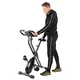 Rower treningowy składany inSPORTline Xbike ∙ magnetyczny system oporu ∙ pomiar tętna ∙ 8 poziomów obciążenia ∙ kółka transportowe ∙ cicha praca - Czerwono-szary