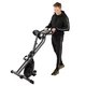 Rower treningowy składany inSPORTline Xbike ∙ magnetyczny system oporu ∙ pomiar tętna ∙ 8 poziomów obciążenia ∙ kółka transportowe ∙ cicha praca - Czerwono-szary