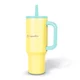 Kubek termiczny inSPORTline Cocoanna 1200 ml ∙ stal nierdzewna ∙ podwójne ścianki ∙ uchwyt ∙ 6 h ciepła / 10 h zimna - Żółto-zielony