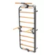 Wielofunkcyjna drabinka gimnastyczna inSPORTline Wootkit 220×86 cm ∙ 8 szczebli ∙ nośność 150 kg ∙ stal/drewno bukowe ∙ drążek ∙ akcesoria - Czarny
