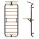 Wielofunkcyjna drabinka gimnastyczna inSPORTline Wootkit 220×86 cm ∙ 8 szczebli ∙ nośność 150 kg ∙ stal/drewno bukowe ∙ drążek ∙ akcesoria - Czarny