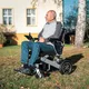Składany wózek elektryczny / inwalidzki inSPORTline Hawkie II ∙ 700 W (2×350 W) ∙ sterowanie joystickiem ∙ lekka konstrukcja - Srebrny
