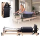 Reformer do pilatesu inSPORTline Driftaler ∙ nośność 120 kg ∙ rama dębowa ∙ składana ∙ z boxem w zestawie