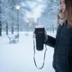 Przenośna torba etui na kubek termiczny 1200 ml neopren ∙ 2 kieszenie na zamek ∙ regulowany pasek na ramię