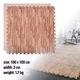 Mata tatami puzzle inSPORTline ZemalPro 100x100 cm ∙ grubość 2 cm ∙ amortyzacja wstrząsów ∙ system łączenia puzzle ∙ ochrona podłogi - motyw drewna
