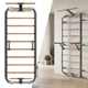 Wielofunkcyjna drabinka gimnastyczna inSPORTline Wootkit 220×86 cm ∙ 8 szczebli ∙ nośność 150 kg ∙ stal/drewno bukowe ∙ drążek ∙ akcesoria - Czarny - Szary