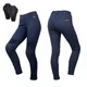 Legginsy motocyklowe damskie W-TEC Lukrecia Base Blue ∙ ochraniacze CE level 2 ∙ wysoki pas ∙ elastyczny stretch ∙ kieszenie z przodu i z tyłu ∙ zdejmowane ochraniacze ∙ miejski styl - Niebieski - Niebieski