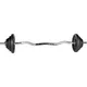 Zestaw gryf + talerze inSPORTline Castblack ∙ łamany 120 cm ∙ 30 mm ∙ 45 kg ∙ powlekane żeliwo