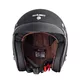 Kask motocyklowy otwarty chopper W-TEC Black Heart Kustom - Skull Horn, matowy czarny