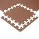 Mata antypoślizgowa puzzle inSPORTline Famkin ∙ 12 elementów 30×30×1,2 cm ∙ materiał PE ∙ obciążenie max 120 kg ∙ z krawędziami - mus mokka