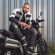 Męskie jeansy motocyklowe W-TEC Komaford - Ciemny szary