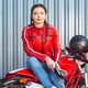 Damska skórzana kurtka motocyklowa W-TEC Umana - Czerwony