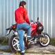 Damskie jeansowe spodnie motocyklowe W-TEC Panimali - Czarny