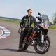 Męskie spodnie motocyklowe W-TEC Rusnac - Czarno-zielony