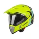 Kask motocyklowy z blendą W-TEC Dualsport - Czarno-Fluo Pomarańczowy - Fluo żółto-niebieski