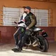 Męskie spodnie dżinsy motocyklowe W-TEC Leonard - Czarny