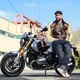 Męskie spodnie jeansy motocyklowe W-TEC Alfred CE - Szary