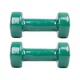 Hantle fitness winylowe inSPORTline Smoothbell 2 x 3 kg ∙ zestaw 2 szt. ∙ kształt sześciokątny ∙ uchwyt 10 cm ∙ winyl ciemnozielony