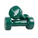 Hantle fitness winylowe inSPORTline Smoothbell 2 x 3 kg ∙ zestaw 2 szt. ∙ kształt sześciokątny ∙ uchwyt 10 cm ∙ winyl ciemnozielony