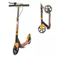 Hulajnoga składana inSPORTline Fricola · aluminiowa · koła 200 mm · waga 4,3 kg · nośność 100 kg · wys. 77-91 cm · hamulec ręczny/nożny - Czarno-turkusowy - Czarny/pomarańczowy