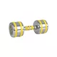 Hantle jednoręczne chromowane inSPORTline Yellsteel 5-14 kg ∙ z metalu chromowanego ∙ ochrona TPR ∙ antypoślizgowy chwyt