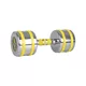 Hantle jednoręczne chromowane inSPORTline Yellsteel 5-14 kg ∙ z metalu chromowanego ∙ ochrona TPR ∙ antypoślizgowy chwyt