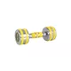 Hantle jednoręczne chromowane inSPORTline Yellsteel 5-14 kg ∙ z metalu chromowanego ∙ ochrona TPR ∙ antypoślizgowy chwyt